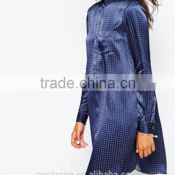 Relaxed Fit Point Collar Point Collar Print Pajama Fashion Lady Pajama photo-4