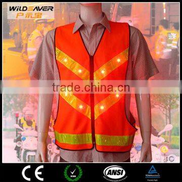 Red waterproof LED workwear uniform for sanitation clothes