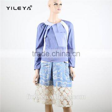 2016 Pre-fall Collection Long Sleeve Women New Blouse Neck Design