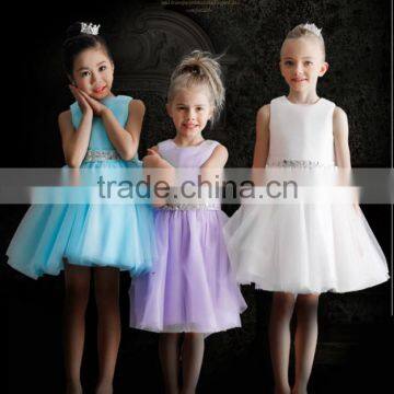 2016 New Girl Wedding Dress Formal Dress For Flower Girl Top Grade Kids Clothes GD90427-3