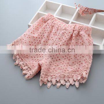 Wholesale Solid Color Cotton Girls Children Summer Shorts photo-2