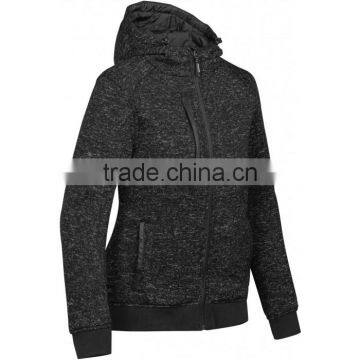 2017 Latest Lady Warm Heavy Overhead Zip-Up Hoodie With Fleece Lining photo-2