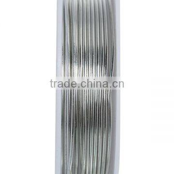 Copper Beading Wire Thread Cord Round Silver Tone 1mm Dia. , 2 Rolls photo-2