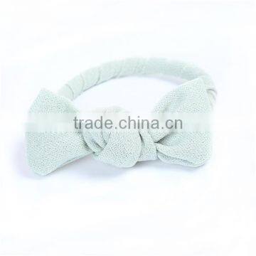 China Cheap Wholesale Bowknot Green Fabric Hair Ties