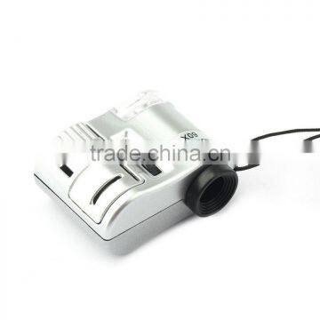 Brand New Mini Lens 60X Pocket Magnifier Microscope With LED Light Jewelry Jeweler Loupe Currency Dectector photo-2