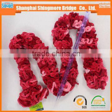 100% polyester railway fancy knitting yarn for hand knitting scarf