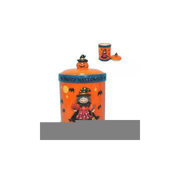 Sell High Density Dolomite Orange Hand Painted Cookie Jar