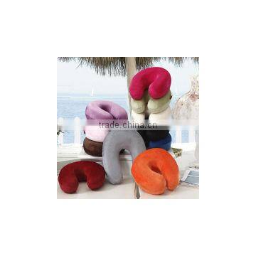 velour u-shape neck memory foam pillow
