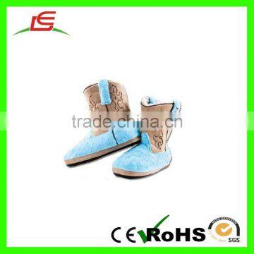 Creative Blue Soft Plush Shoes With Cloud Pattern