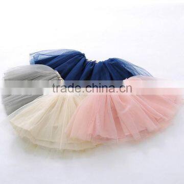 Latest kid girl clothes tulle skirt fashion star design children puffy tulle skirt