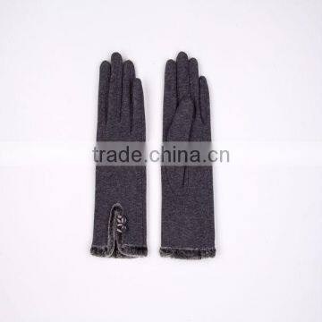 Fashion Deckle-edge with Two Button Gloves TG-1027