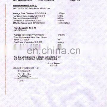 100% Combed Cashmere Tops White, Pure Dehaired Sharrefun Cashmere Tops,cashmere Fiber photo-5