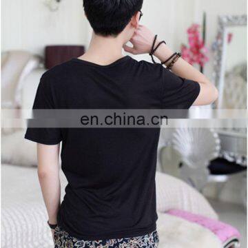 2017Peijiaxin Fashion Design Casual Style Plain Woolen Custom Collar Pocket Men Tshirt Pattern photo-5