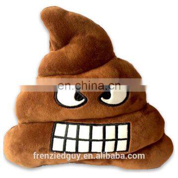 Cute Emoji plush angry poop emoji pillow