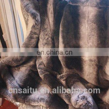 superior-quality rex rabbit fur throw finest fur materials rabbit fur blanket sumptuously plush feel