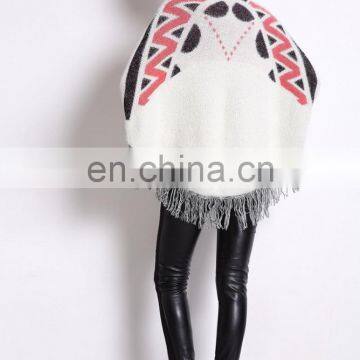 2016 Autumn Latest Fancy Tops Wool Sweater Design for Girls Cashmere Poncho photo-6