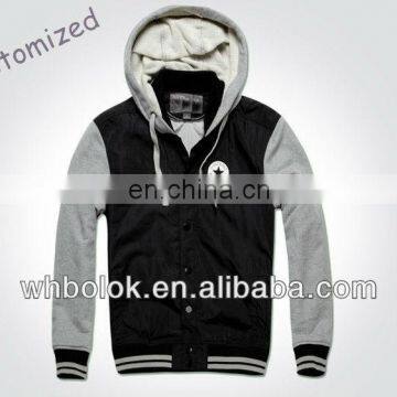 Custom jersey cotton jacket hoodie varsity jacket baseball jacket