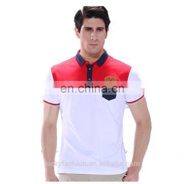 High quality summer men casual style customized color combination polo t shirt