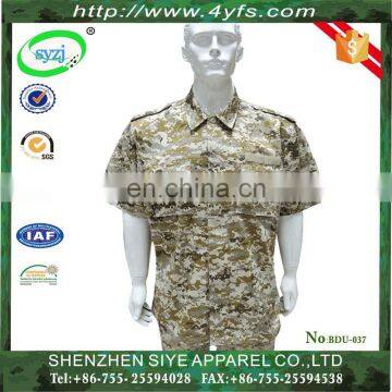 BDU Digital Desert Camouflage Military Uniform with Short Sleeves