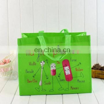 Coloring printing foldable flat bottom waterproof nonwoven shopping bag with custom printing