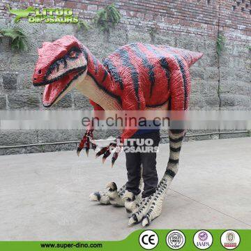 Amusement Park Realistic Dinosaur Costume With Camera