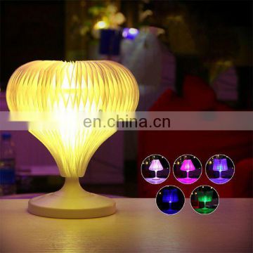 Color Changing Shape Changing USB Desk Lamp Rechargeable LED Table Lamp, Paper Folding Night Light, Bedroom Party Bedside Lamp