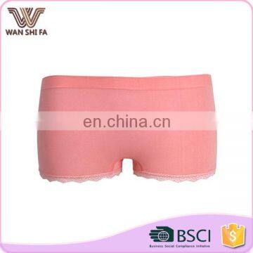 Lift hip pink breathable nylon tight fashion design lace lady panties