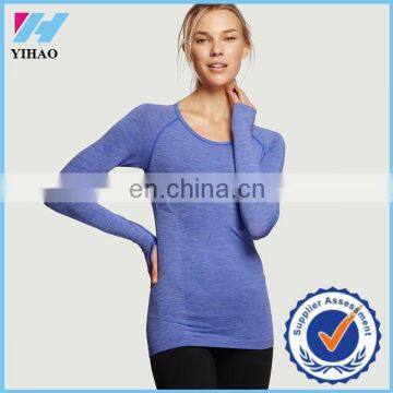 Trade assurance Dongguan Yihao High Quality New Design Long running Sleeveless Gym Fitness Women's wholesale T Shirt 2015 tee