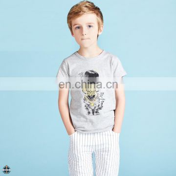 T-BT001 Fashion Short Sleeve New Design Printed Boys T Shirt