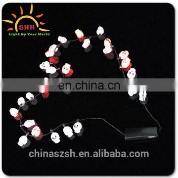 Halloween Items LED Glowing Light up Skull Necklace photo-3