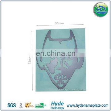 Free Tooling Charge Metal Thin Transfer Sticker With Black Face Logo