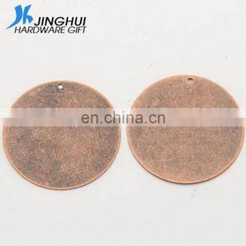 Metal tags,blank stamping flat round copper tag pendants