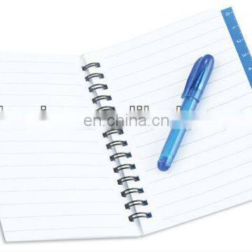 Plastic Cover Notebook With Ruler and Pen