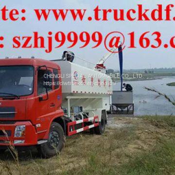 HOT SALE!high quality and best price Dongfeng 4*2 LHD 12m3 6tons animal feed delivery truck