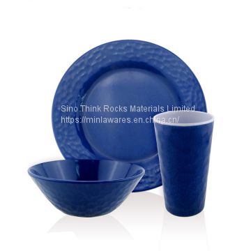 Hot selling 3pcs Floating point Melamine Dinnerware sets