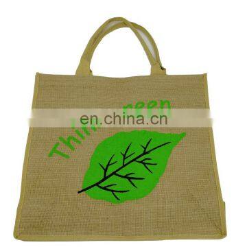 Jute Material and Gift Bag Use Double bottler jute bag with cane handles