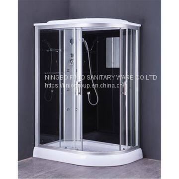 complete shower cabin/sliding door/oval shape E1451
