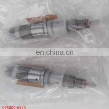 Factory price excavator injector 095000-6953SK200-8,SK210-8,SK210-6,SK250-8,SK120-6,SK330,injector, J05E