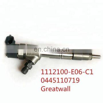 trade assurance 0445110719 1112100-E06-C1 diesel fuel injector on stock