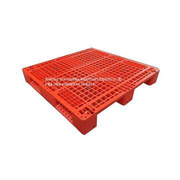 Grid Single Face Four Way 3 Skids Plastic Pallet for Warehouse photo-2