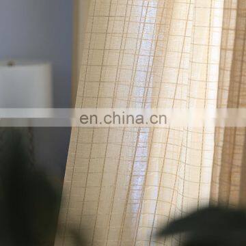 Modern Bedroom Linen Curtain Window Yarn Voile photo-4