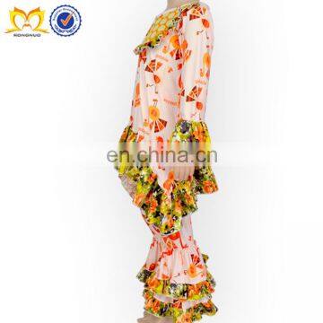 Adorable Turkey Ruffle 2PC Clothing Set Children's Boutique Fashion Thanksgiving Clothing 2018 photo-3