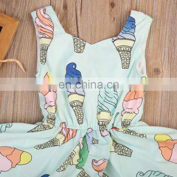 Lovely Ice Printed Newborn Baby Jumpsuit Summer Baby Girl Dress photo-4