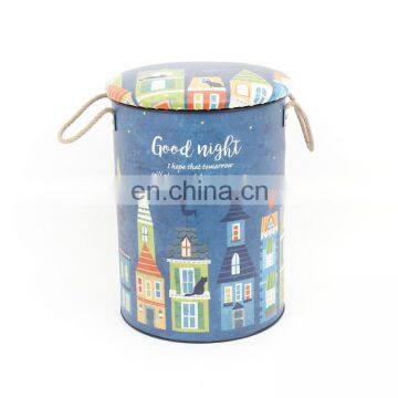 Customized Home Storage Indoor Metal Round Bins Sets Printing PVC Customized Logo Kitchen Compost Storage Bin photo-2