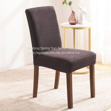 Turquoise Velvet Stretch Dining Room Chair Covers Soft Removable Dining Chair Slipcover photo-3