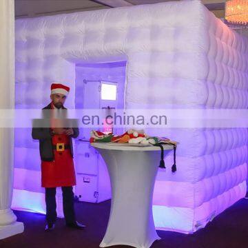 Newly Designed LED Exhibition Cubic Inflatable Photo Booth shell Tent Inflatable Photo booth for Sale