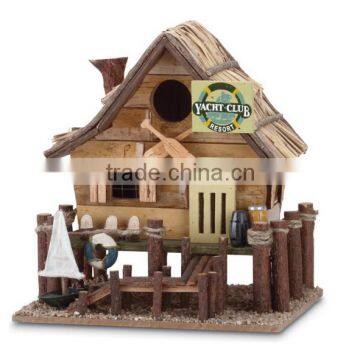 Custom Rustic Decoration Wooden Yacht Club Birdhouse