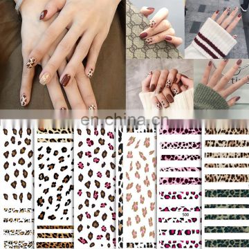 JOYFUL 496-501 autumn and winter new decals 3D adhesive leopard print nail Beauty stickers