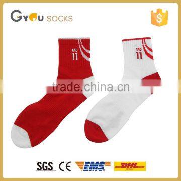 Red and White Children thin knitted warm tube socks/cotton socks