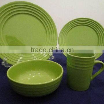 2016 New 16pcs Embossed Stoneware Dinnerware Set With Low Price photo-2